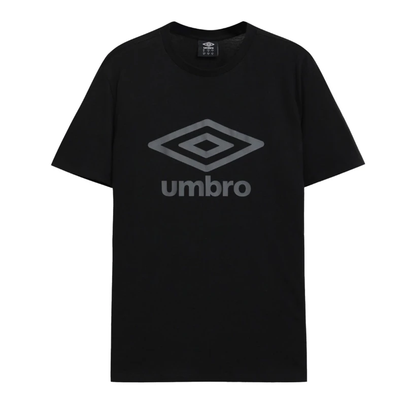 Image of Umbro Umbro Men Stacked Logo T-Shirt in Black Size: Small Black S Male 5063652543733