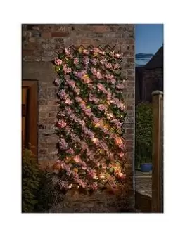 Image of Smart Solar 75 LED Solar In-Lit Pink Blossom Trellis 180 X 90 Cm