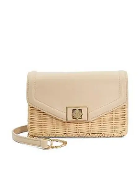 Image of Dune London Dassia Natural Contrast Shoulder Clutch - Natural Natural W3K78 Female