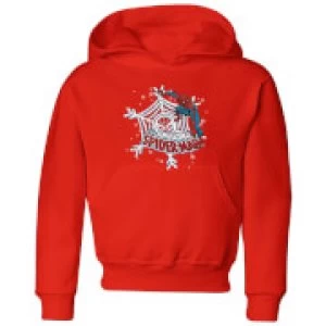 Image of Marvel Spider-Man Kids Christmas Hoodie - Red - 5-6 Years