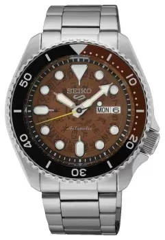 Image of Seiko SRPJ47K1 5 Sports SKX aSkeleton Stylea Brown Dial Watch