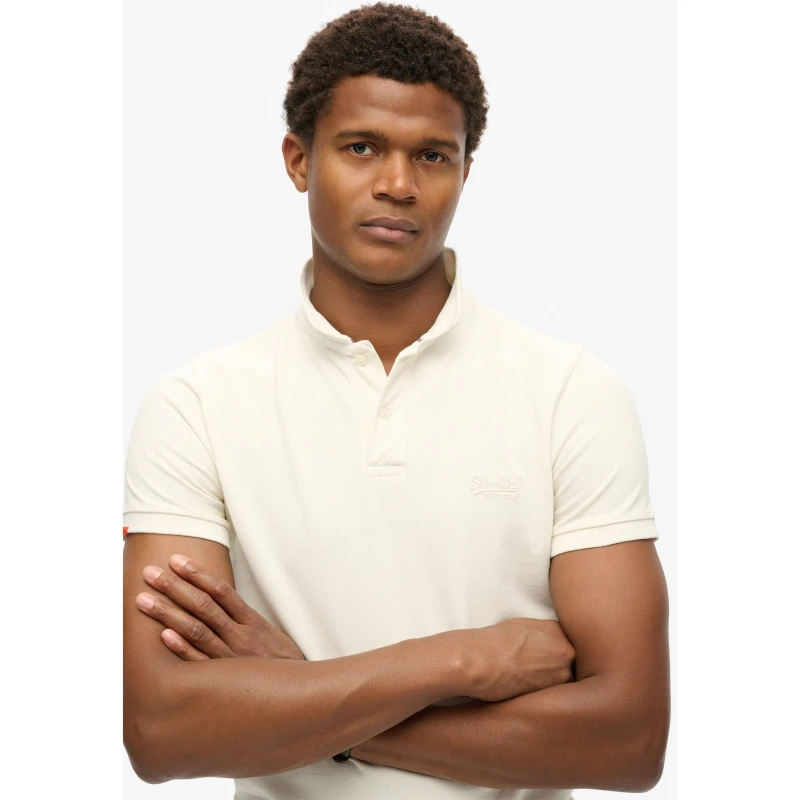 Image of Superdry Mens Short Sleeve Polo Shirt White male Medium