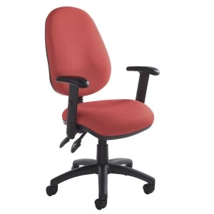 Image of Dams Vantage 200 Operator Chair with Adjustable Arms - Burgundy