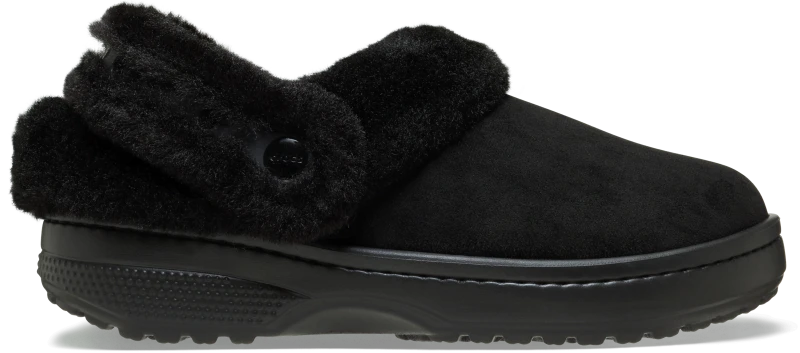 Image of Crocs Unisex Classic Unfurgettable Vegan Suede Clogs Black W10/M9