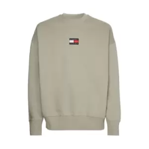 Image of Tommy Jeans Badge Crew Neck Sweatshirt - Green