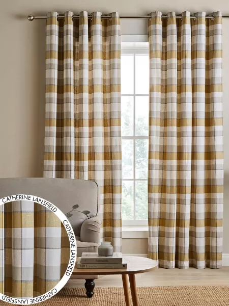 Image of Catherine Lansfield Check Curtains