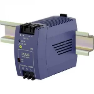 Image of PULS MiniLine ML70.100 Rail mounted PSU (DIN) 24 V DC 3 A 72 W 1 x