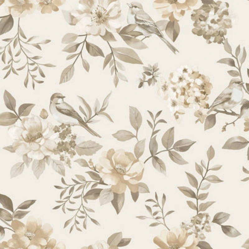 Image of Holden Decor Bird Garden Wallpaper Neutral Holden 14190