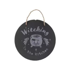 Image of Witching In The Kitchen Slate Hanging Sign