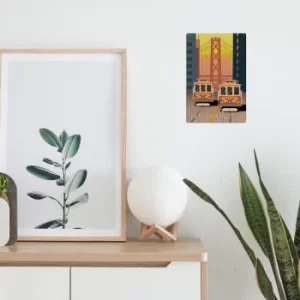 Image of San Francisco Multicolor Decorative Metal Wall Accessory