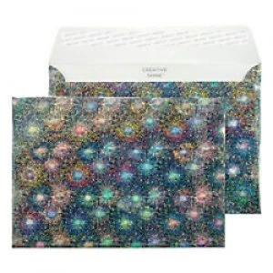 Image of Creative Holographic Coloured Envelopes C5 Peel & Seal 162 x 229mm Plain 140 gsm Firework Blast Pack of 10