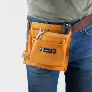 Image of Personalised Tool Belt - Leather with 6 Pockets, Metal