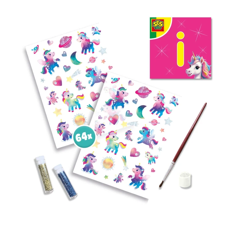 Image of SES Creative Unicorn - Tattoos and glitters Multi unisex One Size