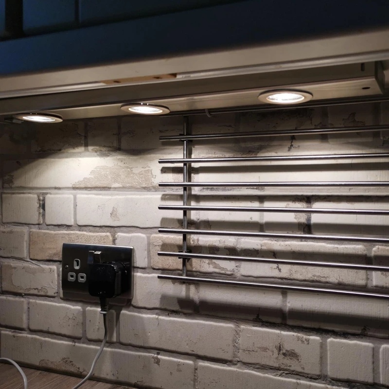 Image of EGLO Eglo Kob LED Satin Nickel Under Cabinet Light, (L) 60cm in Silver Silver One Size Unisex 9002759937072