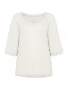 Image of Free People Moonlight T Shirt With Wide Neck Khaki