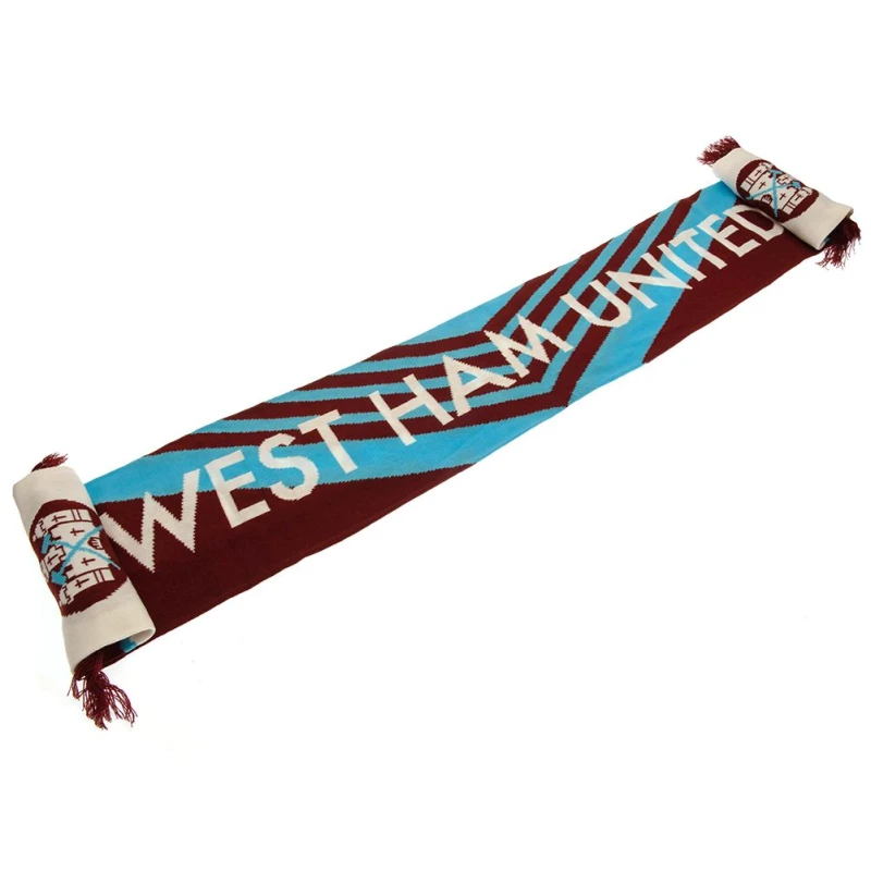 Image of West Ham United FC West Ham United FC Men 1976 Retro Scarf in Red Red One Size Male 5063377303490