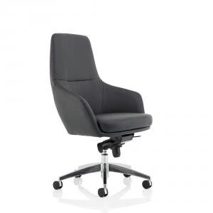 Image of Trexus Fenton Medium Back PU Leather Black Ref EX000215