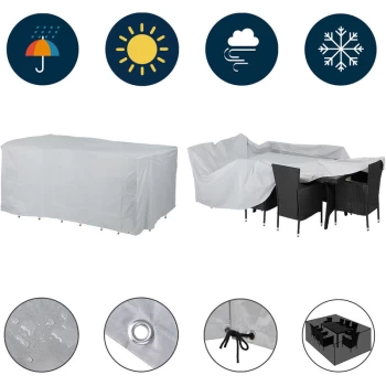 Image of Kingsleeve - Protective Cover Garden Furniture 420D Oxford Protection Covering Tarpaulin Sitzgruppe 8+1 (de)