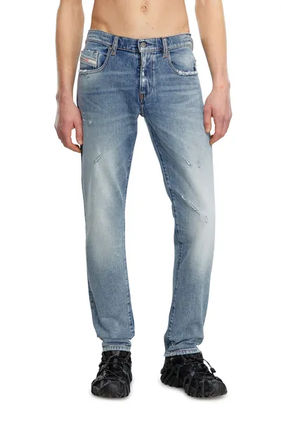 Image of Diesel 2019 D-Strukt Slim Fit Jeans in Medium Blue