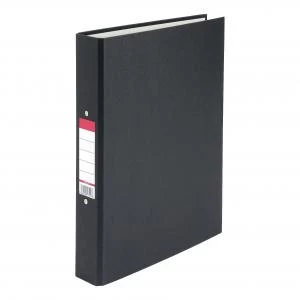 Image of 5 Star Ringbinder Paper Over Board Black Pack 10