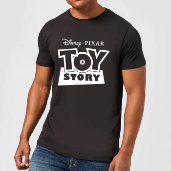 Image of Toy Story Logo Outline Mens T-Shirt - Black - 5XL