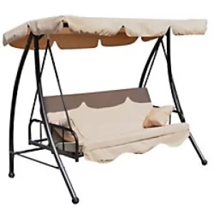 Image of Outsunny Swing Chair 84A-062 Steel, Polyester Beige