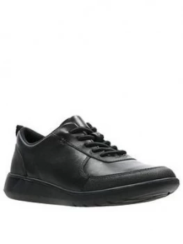 Image of Clarks Boys Youth Scape Street School Shoes - Black