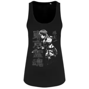 Image of Tokyo Spirit Womens/Ladies Katsumi Monochrome Vest Top (M) (Black)