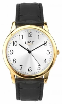 Image of Limit Gold Case 38mm Black Croc Effect Strap 5953.01 Watch
