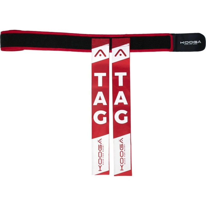 Image of KooGa Rugby Tag Belts (10 belts - 20 Tags) Red unisex One Size