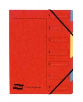 Image of Europa 7 Part Organiser Red