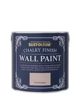 Image of Rust-Oleum Chalky Wall Paint Pink Champagne 2.5L