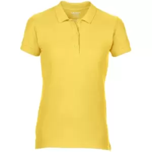 Image of Gildan Womens/Ladies Premium Cotton Sport Double Pique Polo Shirt (S) (Daisy)