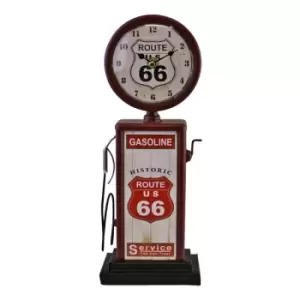 Image of Red Retro Gas Pump Clock