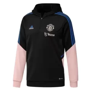 Image of 2022-2023 Man Utd Condivo 22 Hooded Track Top (Black)