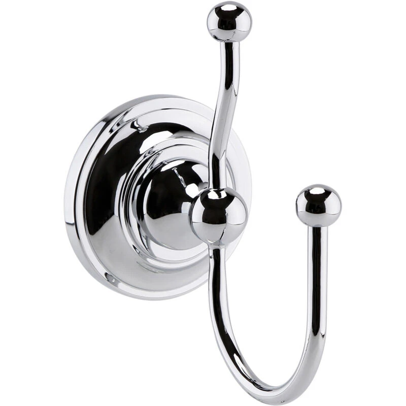 Image of nuie Traditional Double Robe Hook - Chrome, Silver LH311