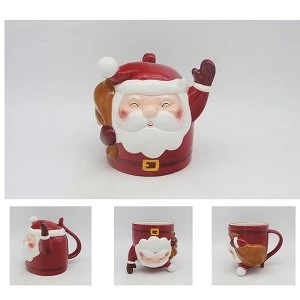 Image of Christmas Santa Upside Down Ceramic Mug