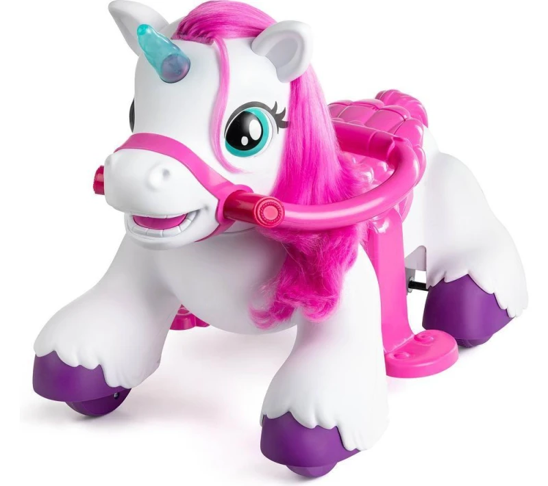 Image of XOOTZ Magical Unicorn Kids Electric Ride-On Toy - White & Pink, White,Pink 5031470273774