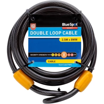 Image of 77071 2.5 Metre x 8mm Double Loop Cable - Bluespot