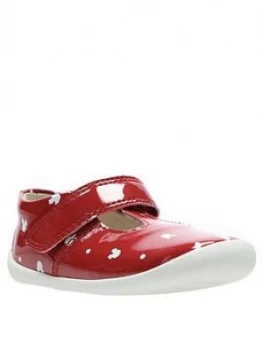 Image of Clarks Clarks X Minnie Mouse Roamer Polka First Shoe, Red, Size 2 Younger