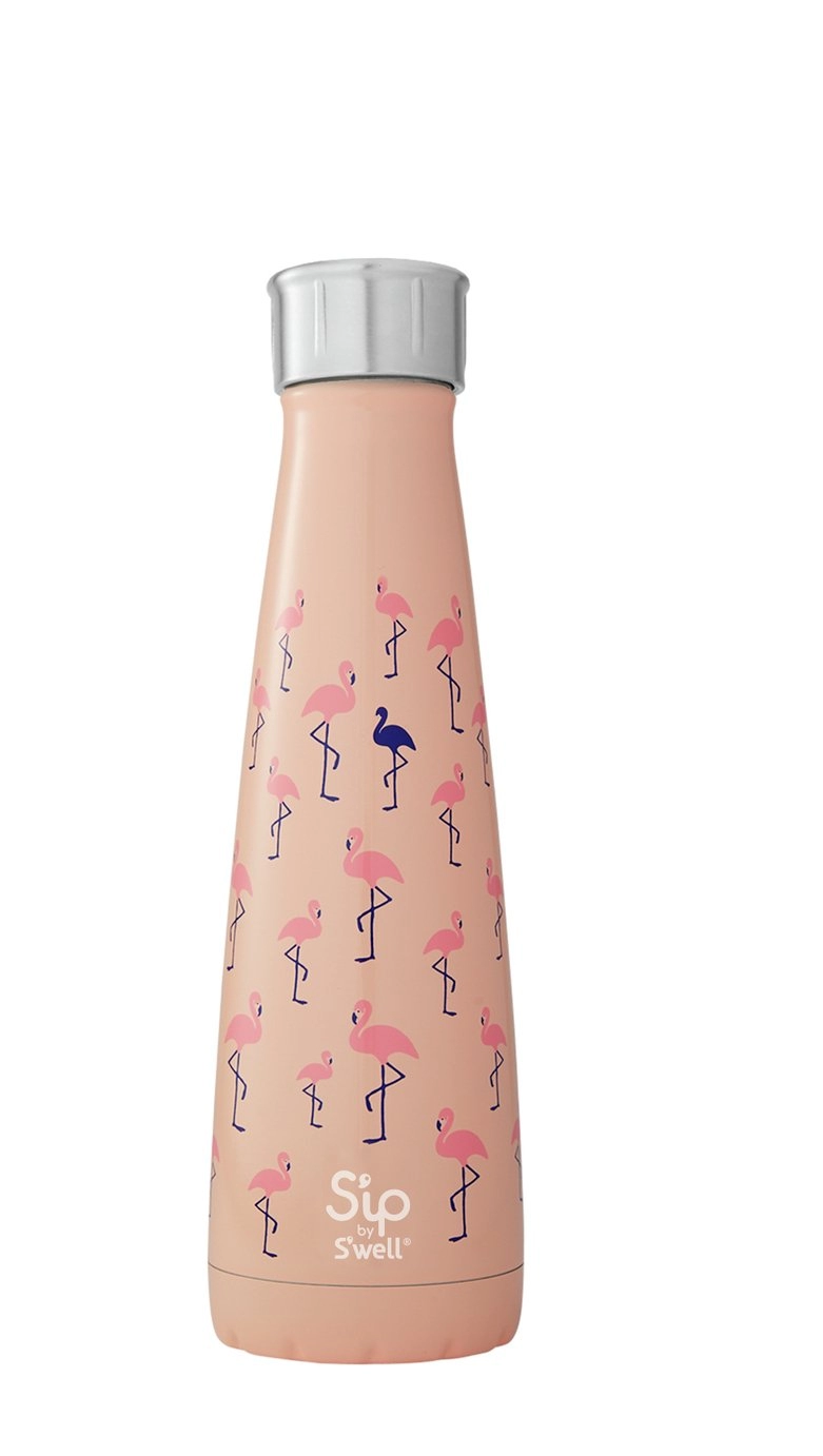 Image of S'ip by S'well Pink Flamingo Water Bottle 450ml