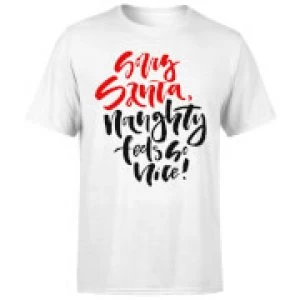 Image of Naughty Feels So Nice T-Shirt - White - 3XL