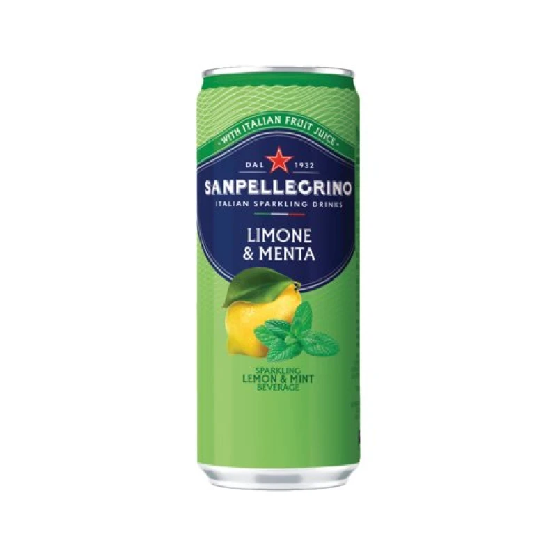 Image of San Pellegrino Lemon and Mint Fizzy Drink 330ml (24 Pack) 12507511