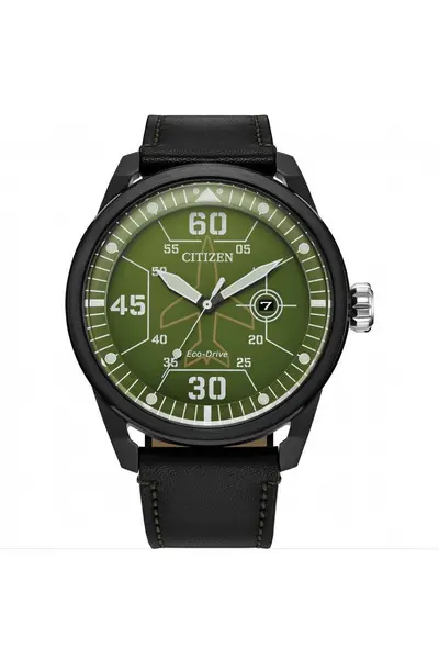 Image of Citizen Eco-Drive Strap Stainless Steel Classic Eco-Drive Watch - Aw1735-03X Green