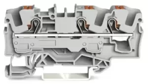 Image of Wago Grey 2206 Terminal Block, 14 8 AWG, 20 8 AWG, 0.5 10 mm, 1 10 mm, ATEX,
