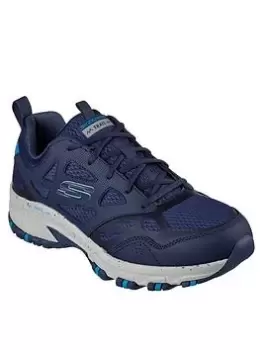 Image of Skechers Hillcrest Overlay Laced Memory Foam Walking Shoe - Navy, Size 11, Men