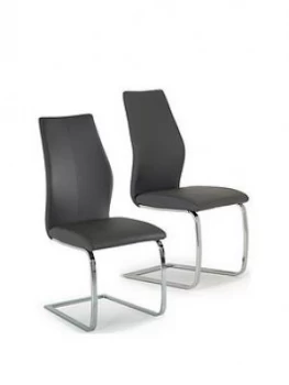 Image of Vida Living Enis Pair Of Dining Chairs - Grey