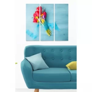 Image of MDF9937222 Multicolor Decorative MDF Painting (3 Pieces)