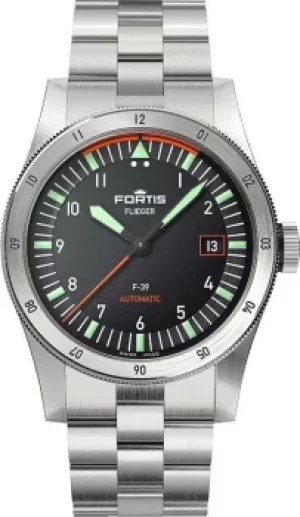 Image of Fortis Watch Flieger F-39 Automatic On Block Bracelet