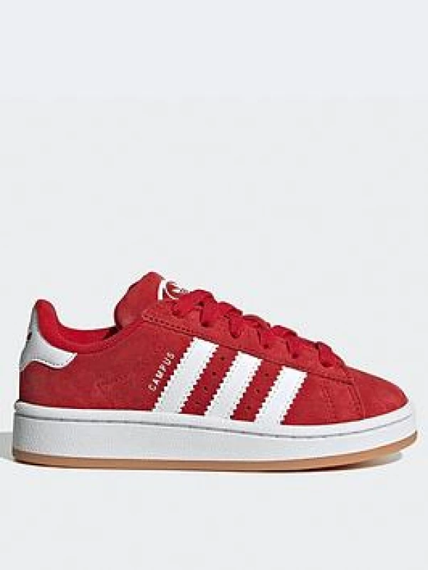 Image of adidas red campus 00s Boys Junior trainers Red UK 13 (EU 31½)